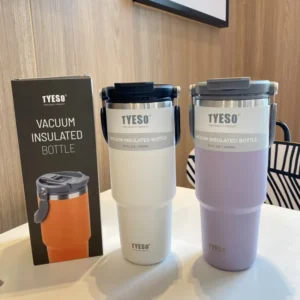 900ML Tyeso Stainless Steel Coffee Cup Cold And Hot Double-layer Insulated Cup Tumbler Thermo Water Bottle Car Travel Mug