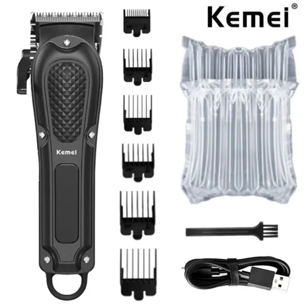 Kemei KM-1071 Electric Hair Clipper UBS Rechargeable Cordless Beard Trimmer Men Powerful Electric Hair Clipper Trimming Tool - Image 7