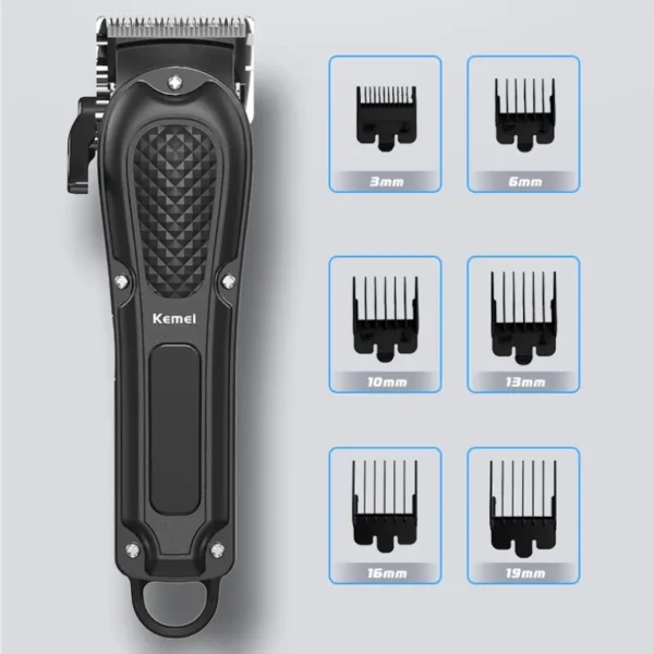 Kemei KM-1071 Electric Hair Clipper UBS Rechargeable Cordless Beard Trimmer Men Powerful Electric Hair Clipper Trimming Tool - Image 6